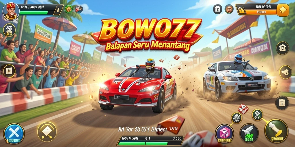Gameplay BOWO77 yang menegangkan dalam balapan kecepatan tinggi.