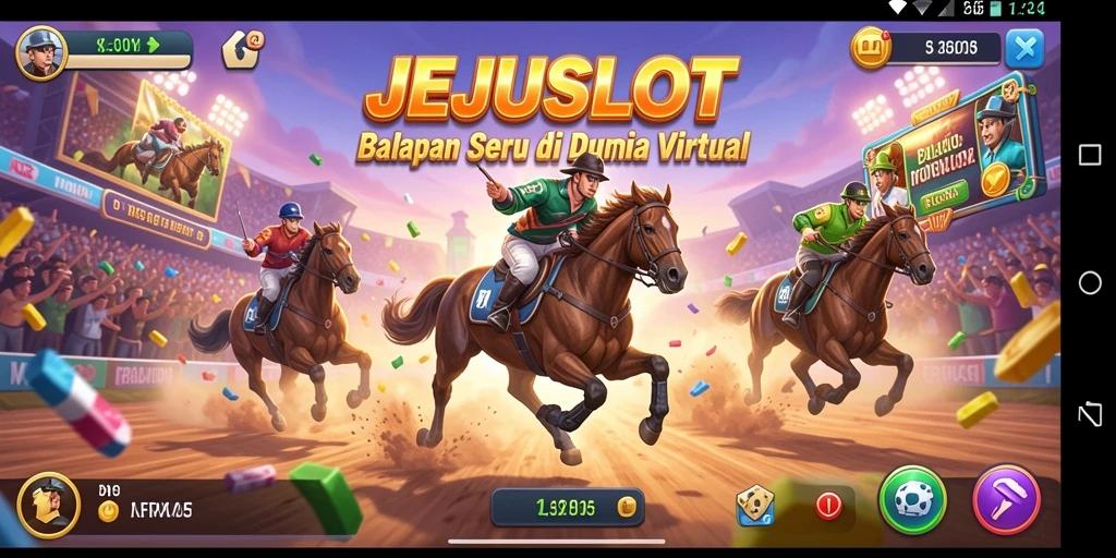 Tampilan gameplay balapan seru di JEJUSLOT.
