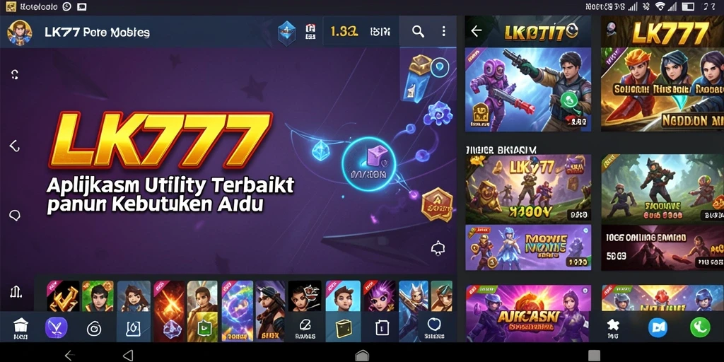 Tampilan aplikasi LK777 dengan fitur pengingat dan manajemen tugas.