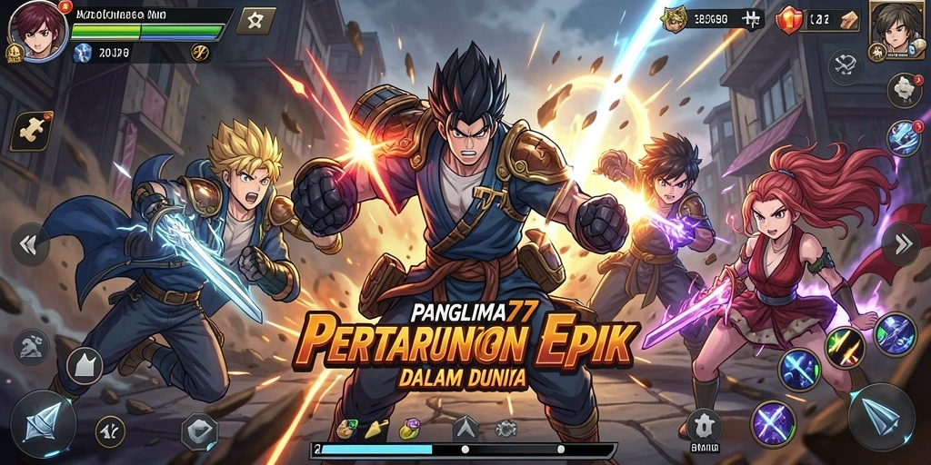 Tampilan gameplay seru dalam dunia Anime yang menakjubkan.