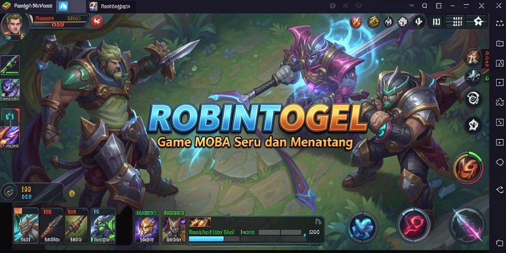 Tampilan seru dari gameplay ROBINTOGEL yang menantang.