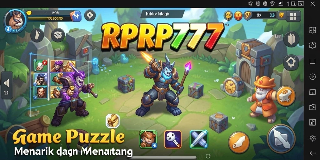 Gameplay RPRP777 dengan berbagai tantangan Puzzle yang menarik.