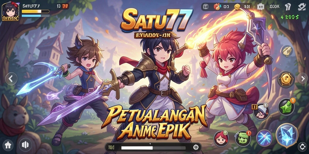 Gameplay dinamis dalam SATU77 yang penuh aksi Anime.