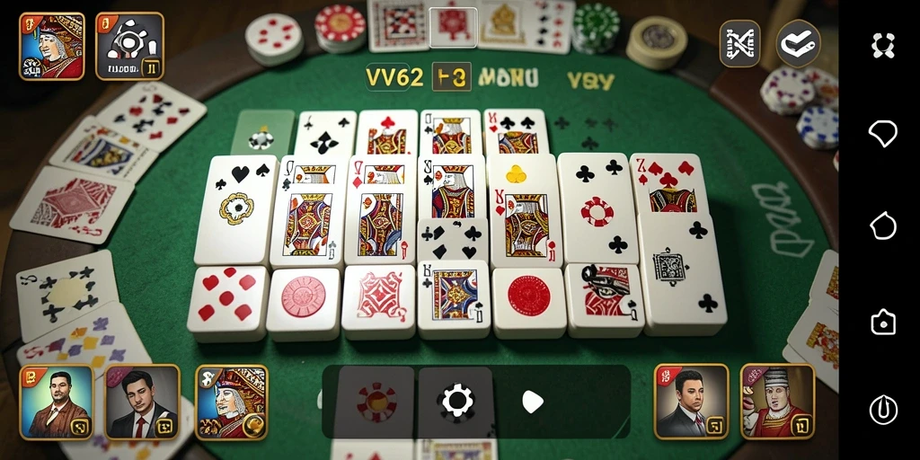 Gameplay menarik dan kompetitif dari game Domino VV62.